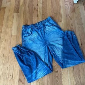 Zyia distressed denim jogger